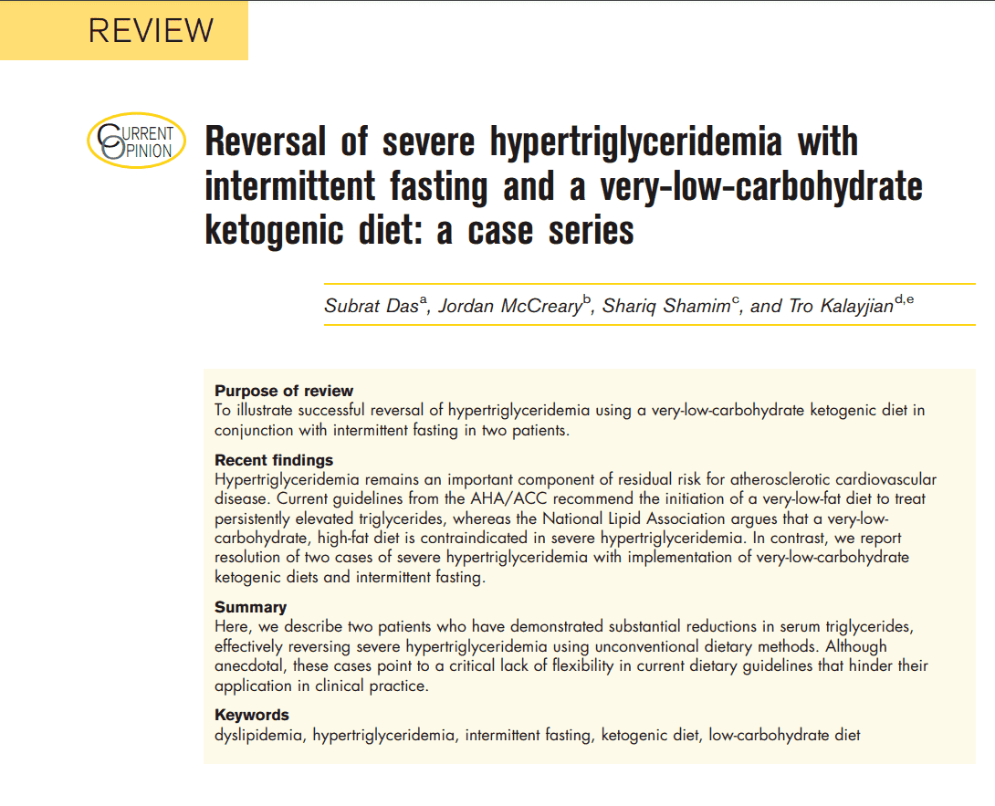 paper on high triglyceride reversal