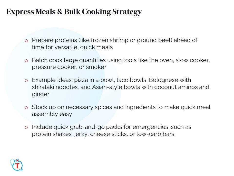 Illustration accompanying Quick Low-Carb Meal Prep for Busy Days